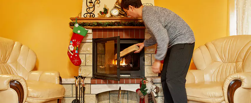 Rusted Metal Fireplace Restoration in Kingman, Arizona